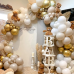 Sand White Gold Balloon Arch Kit, White Beige Chrome Gold Balloons Cream Balloons Metallic Gold Balloons for Boho Neutral Baby Shower Wedding Bridal Shower Birthday Decorations