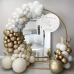 Sand White Gold Balloon Arch Kit, White Beige Chrome Gold Balloons Cream Balloons Metallic Gold Balloons for Boho Neutral Baby Shower Wedding Bridal Shower Birthday Decorations