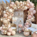 Fog Pink Balloon Arch Kit, Light Pink Balloons White Sand Balloons Matte White Balloons Champagne Gold Balloons for Boho Engagement Wedding Bridal Shower Birthday Baby Shower Decorations