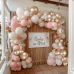 Fog Pink Balloon Arch Kit, Light Pink Balloons White Sand Balloons Matte White Balloons Champagne Gold Balloons for Boho Engagement Wedding Bridal Shower Birthday Baby Shower Decorations