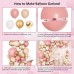 Dusty Pink Blush Balloon Arch Kit, Retro Pink Nude Matte White Metallic Gold Balloons and Gold Confetti Balloons for Boho Engagement Wedding Bridal Shower Birthday Baby Shower Decorations…