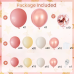 Blush Pink Rose Gold Balloon Arch Kit, Dusty Pink Retro Pink Nude Sand White Balloons with Rose Gold Confetti Balloons for Boho Bachelorette Girl Birthday Baby Shower Bridal Shower Decorations