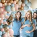 Gender Reveal Balloon Arch Kit, Dusty Pink and Blue Balloons Chrome Gold Sand White Balloons for Gender Reveal Boho Bachelorette Birthday Baby Shower Bridal Bear Theme Decorations