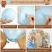 Brown Blue Balloon Garland Kit, Dusty Blue Slate Fog Baby Blue Brown Nude Tan Sand White Balloons for Teddy Bear Baby Shower Bridal Shower Boho Birthday Gender Reveal Bear Theme Party Decorations