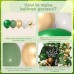 Green Gold Balloon Arch Kit, Dark Green Sage Green Sand White Metallic Gold Balloons Gold Confetti Balloons for Wild One Party Jungle Baby Shower St Patricks Day Decorations…
