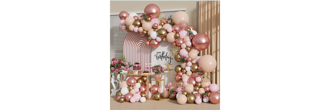 rose gold balloons