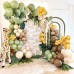 Sage Green Balloon Arch Kit, Mustard Yellow Brown Nude Tan Sand White Balloons for Teddy Bear Baby Shower Bridal Shower Safari Jungle Birthday Gender Reveal Bee Theme Party Decorations